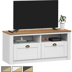 Lowboard White/Brown Meuble TV 110x50cm