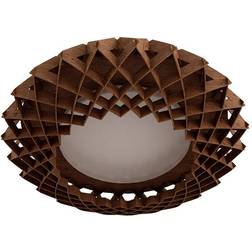 Pilke Signature 65 Brown Ceiling Flush Light 65cm