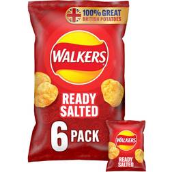 Walkers Ready Salted Multipack Crisps 6x25g 25g 6pack