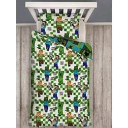 Minecraft Drawn Single Duvet Cover Multicolour