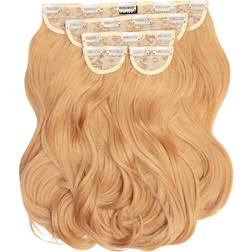 Lullabellz Super Thick Blow Dry Wavy Clip In Hair Extensions Golden Blonde 16 inch
