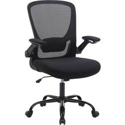 Songmics Ergonomisk Svart Mesh Snurrstol