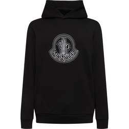 Moncler Logo Motif Hoodie - Black