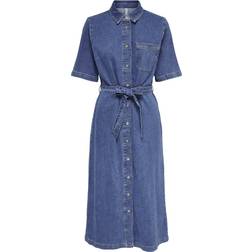 Only Onllana Long Dress - Blue/Medium Blue Denim