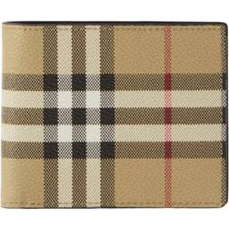 Burberry Check Bi-Fold Wallet - Beige