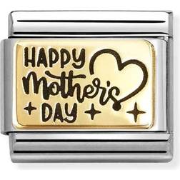 Nomination Composable Classic Link Happy Mother's Day Charm - Gold/Silver/Black