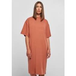 Urban Classics Organic Long Oversized Terracotta Jurk - Oranje