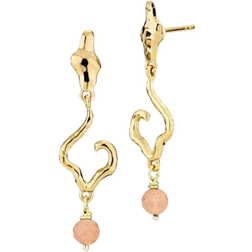 Izabel Camille Louisa Earrings - Gold/Pink