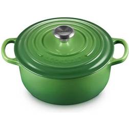 Le Creuset Bamboo Green Signature Cast Iron Round med lokk 2.4 L 20 cm