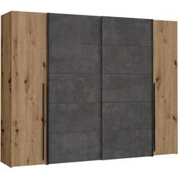 Forte ‎NRGS82511-C752 Artisan Oak/Dark Grey Garderobeskab 270.3x210.5cm