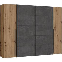 Forte ‎NRGS82511-C752 Artisan Oak/Dark Grey Kleiderschrank 270.3x210.5cm