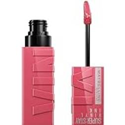 Maybelline New-York flytande läppstift glänsande vinyleffekt långvarig SuperStay Vinyl Ink Pink nyans: Rogue 145