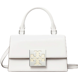 Tory Burch Brushed Bon Bon Mini Top Handle Bag - Optic White