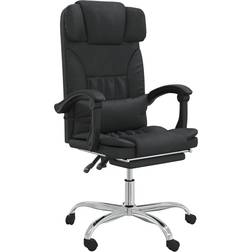 vidaXL Faux Leather Black Office Chair 122cm