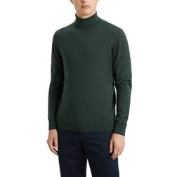 ASKET The Merino Roll Neck Base Layer Top - Dark Green