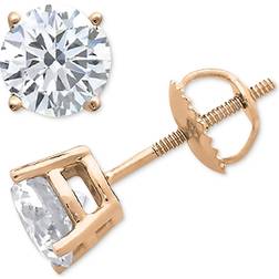 Macy's Stud Earrings - Rose Gold/Diamonds