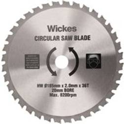 Wickes 36 Teeth Universal Wood Circular Saw Blade 185 X 20mm