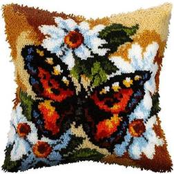 Orchidea Butterfly Latch Hook Cushion Front Kit