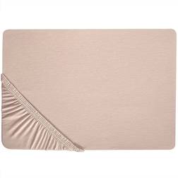Beliani Dra-på-lakan Hofuf Beige 200x200 cm Underlakan Beige (200x200cm)