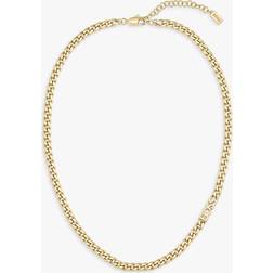 HUGO BOSS Kassy Curb Chain Necklace, Gold