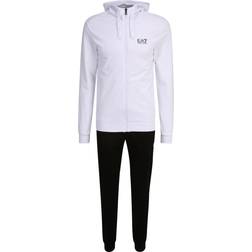 EA7 Core Identity Cotton Tracksuit - White