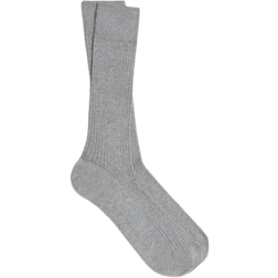 ASKET The Ribbed Cotton Sock - Light Grey