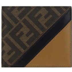 Fendi Fabric and Leather Bifold Wallet - Brown