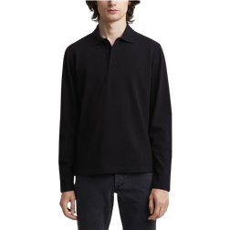 ASKET The Long Sleeve Pique Polo - Black