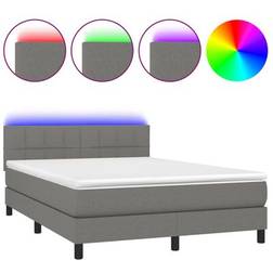 vidaXL Continental Bed With LED Light Kontinentalsäng