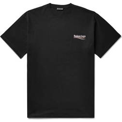 Balenciaga Men's Political Campaign T-shirt - Black