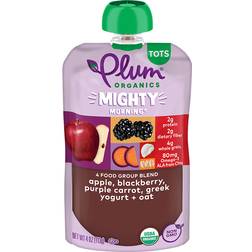 Plum Organics Mighty Morning Apple, Blackberry, Purple Carrot, Greek Yogurt + Oat 4oz 1