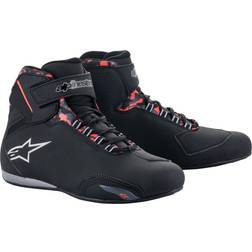 Alpinestars MC-Sko Waterproof Sektor - Svart Grå Rød Flou Herre