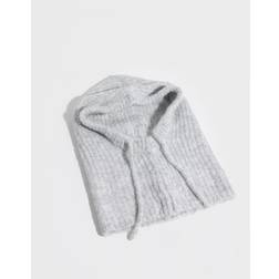 Object Objmilu Knit Balaclava Rep Strikket halstørklæde Aluminium Melange
