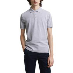 ASKET The Pique Polo Shirt - Grey Melange