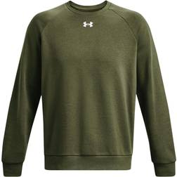 Under Armour Men's Rival Fleece Crew Jumper - Marine OD Green/White