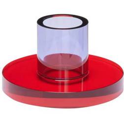 Hübsch Astra Red/Purple Candlestick 1.4"