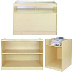 MonsterShop Retail Shop Showcase Shelving Units Maple Armario