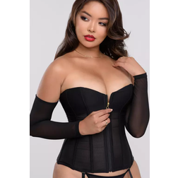 LoveHoney Secret Silhouette Black Steel-Boned Long Sleeve Corset