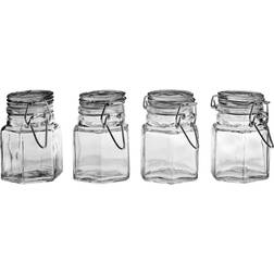 Premier Housewares Spice Jars With Clip Top Lids Kitchen Storage 4pcs