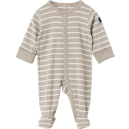 Polarn O. Pyret Baby's Stripe Full Pajama - Beige