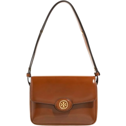 Tory Burch Robinson Spazzolato Convertible Shoulder Bag - Dark Sienna