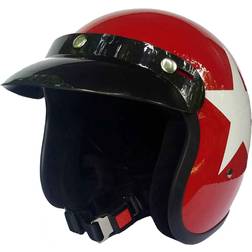 Bandit Jet Star Red Jethelm, rot, Größe