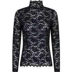 Neo Noir Liza Laceflower Blouse - Black