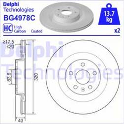 Delphi Sats om 2 bromsskivor 5012759552292