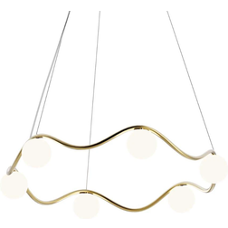 Rebello Decor Circle of Life V2 Raw Brass/Opal White Lampada a Sospensione 91cm