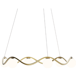 Rebello Decor Circle Of Life Brass/Opal Pendant Lamp 91cm