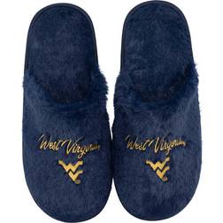 Zoozatz West Virginia Mountaineers Team Faux Fur Slippers - Navy Blue