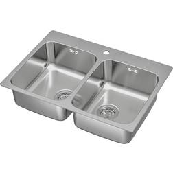 IKEA LÅNGUDDEN inbyggnadsdiskho, 2 hoar, rostfritt
