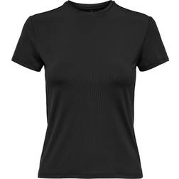 Only EA Short Sleeves O-Neck Top - Black