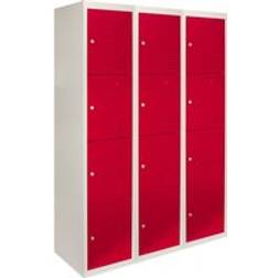 MonsterShop Lockers Flatpack Red Armadio 45x180cm 3pcs